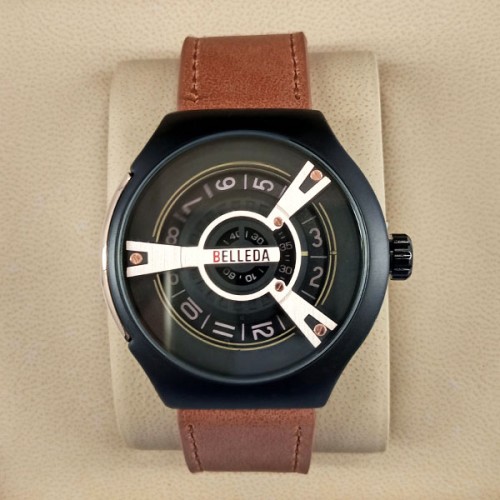 belleda-b8715-original-watch-leather-strap-dial-black-gold-color
