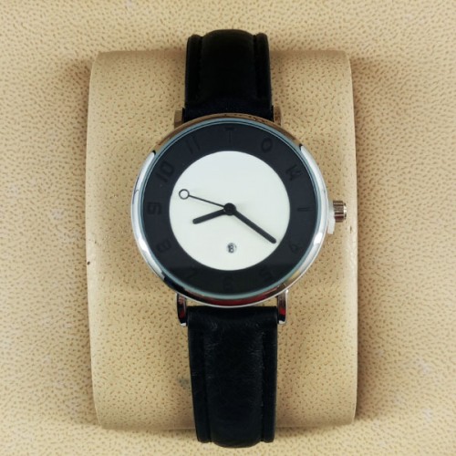 tomi-t065-men-leather-watch-with-black-strip-and-black-and-white-dial